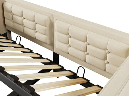 Upholstered Daybed With Hydraulic Storage And USB / Type - C Charging