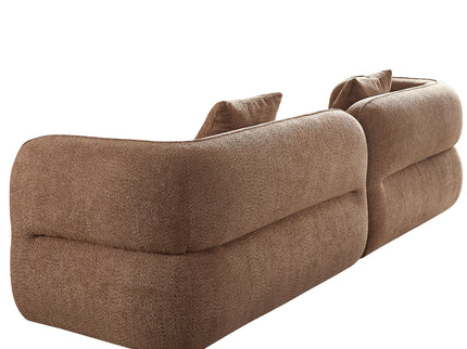 Sectional Sofa With Durable Fabric, Solid Wood Frame, And High Density Sponge Fill