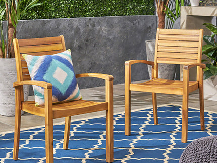 Outdoor Dining Chair, Stacking Design For Patio