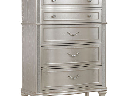 Katerina - 5 Drawer Chest With Hidden Drawer - Oak