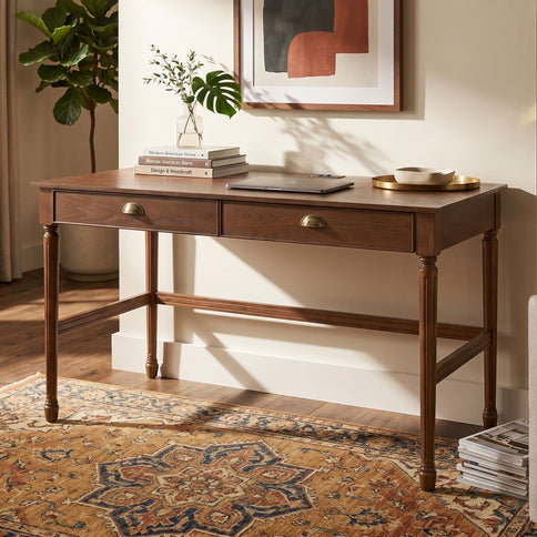 Modern Writing Desk With Drawers For Home Office
