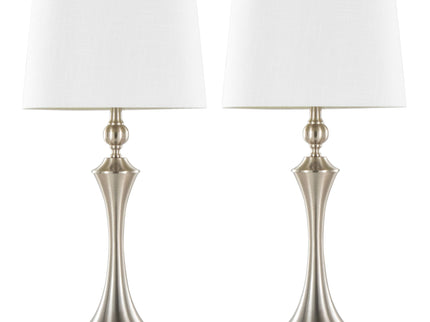 Flint - Contemporary Table Lamp Built In USB Port (Set of 2)
