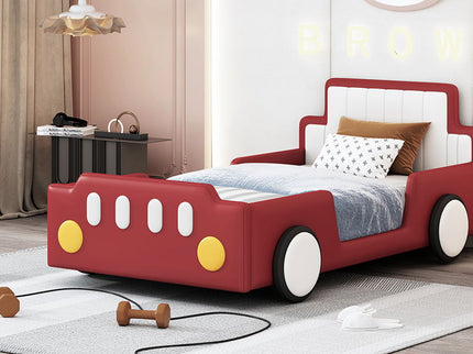 Race Car Shaped Platform Bed With Wheels