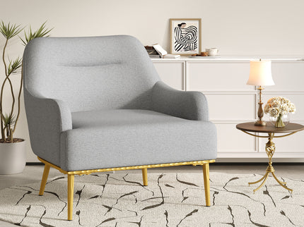 Modern Elegance Accent Chair With Curved Backrest