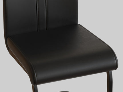 Modern Dining Chairs With High Back Upholstered Design Metal Legs