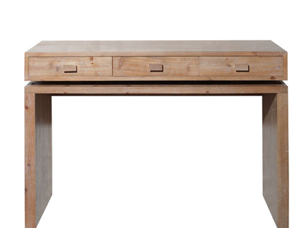 Rustic Wood Console Table With 3 Drawers Entryway Table For Hallway, Foyer, Or Office - Natural / Natural & Light Brown / Natural Wood / Natural Wood Wash / Natural / Rustic