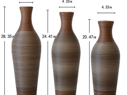 Classic And Neat Floor Vase, High Independent Flower Stand (Set of 3)