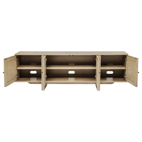 Kimpton - 4 Door Cane TV Stand Media Console - Beige