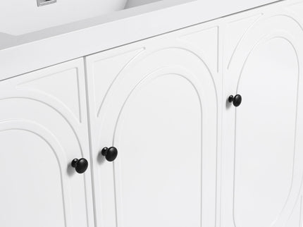 Contemporary Freestanding Bathroom Vanity With Resin Sink & Soft-Close Cabinet Doors