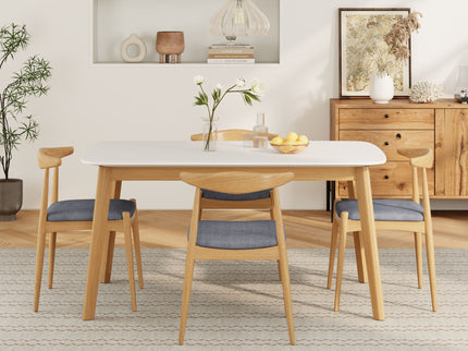5 Piece Dining Set With Upholstered Chairs