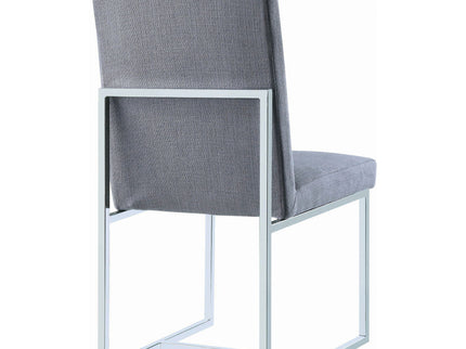 Upholstered Dining Chair Set With Base (Set of 2) - Gray