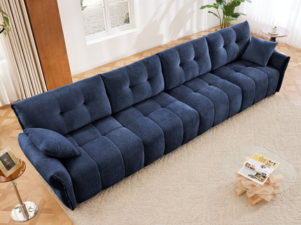 Modern Sofa & Pillows, Textured Cover, High Rebound Cushions