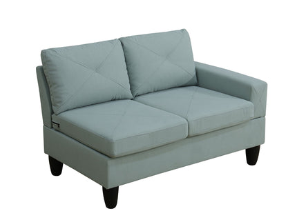 Modular L - Shaped Sectional Sofa 6 Seater 4 Piece, Couch With Chaise - Green