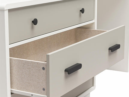 Valencia - 3 Drawer Dresser And Desk - Taupe