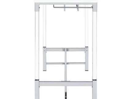 Tonneson - Bar Table With Trestle Base And Wine Storage - White