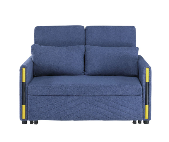 Percy - Teddy Sleeper Loveseat With Dual-Pull Sleeper Design
