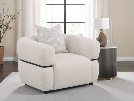 Ramsay - Round Arm Accent Chair - Beige