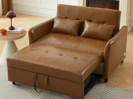 Convertible Sleeper Sofa Bed With 3 USB Ports