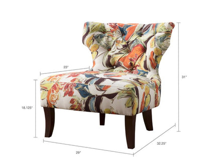Erika - Accent Chair With Printed Upholstery - Multi