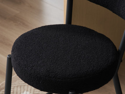 Modern Teddy Fabric Upholstered Bar Stools - Legs