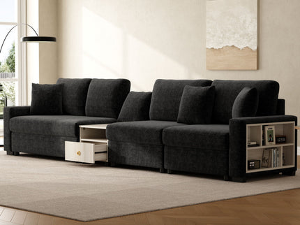 Modular Sofa Couch With Storage Armrest And Center Console