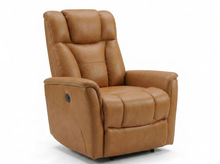 Oslo - Power Recliner With Manual Adjustable Headrest And Power Footrest - Brown