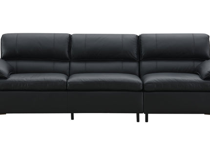 Eilene - Top Grain Leather Sofa - Black