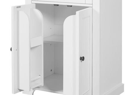 Bathroom Storage Cabinet, Adjustable Shelves & Drawer, Freestanding Tower