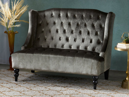 Nurturing - Upholstered Loveseat With Wing Back And Diamond Tufting