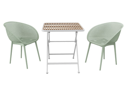 2 Pack Lounge Chair Set & Folding Square Table
