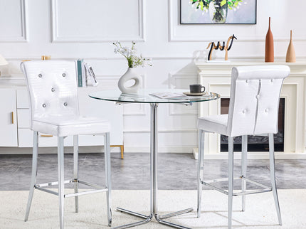 Bar Chairs & Crystal Clasp Design (Set of 2)