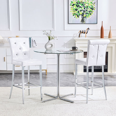 Bar Chairs & Crystal Clasp Design (Set of 2)