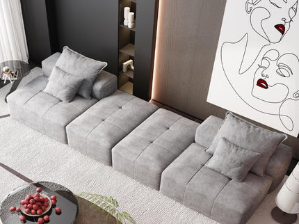 Modern Oversized Diy Combination Modular Sectional Sofa With Pillows