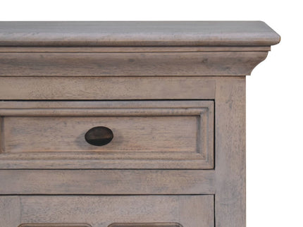 Glazed Bedside Table - Stone White