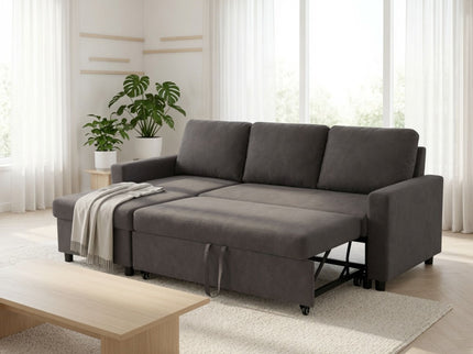 L - Shaped Convertible Sofa Bed With Storage Chaise