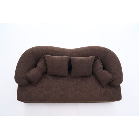 Foldable Sofa Bed, Boneless Couch Convertible Sleeper With 4 Pillows