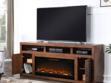 Electric Fireplace TV Stand Console For TVs Up To 95" - Whiskey
