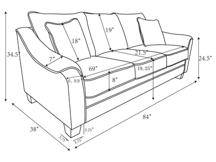 Lido - 2 Piece Sofa Set - Light Gray