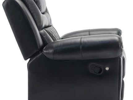 Home Theater Seating Manual Recliner Chair, Led Light Strip For Living Room - Black