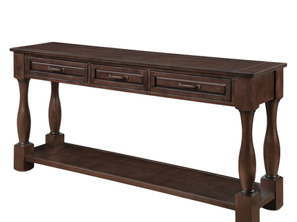 Console Table With 3 Drawers And 1 Bottom Shelf For Entryway - Espresso