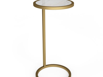 Brook - C Side Table - White / Gold
