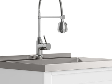 Hennessy - Deluxe Laundry Cabinet With Faucet And Stainless Steel Sink