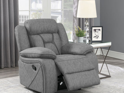 Endra - Upholstered Glider Recliner Chair With Smooth Gliding Motion - Gray