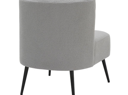 Fran - Contemporary Slipper Chair - Black / Light Gray