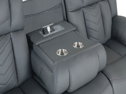 Raize - Power Living Room Set With Storage Console And Cup Holders