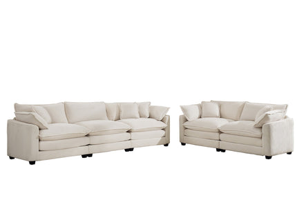 Elegant Oversized Sectional Sofa Set With Deep Seats And Flexible Layout