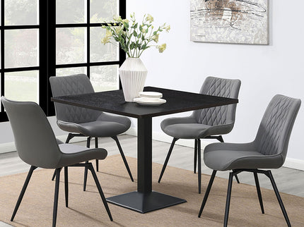 Tufted Swivel Dining Chairs (Set of 2) - Gray