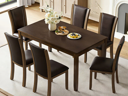 Dining Table Set With Upholstered Chairs, Rectangular Dining Table Set