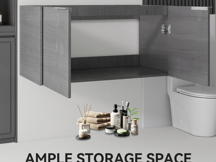 Floating Bathroom Vanity Cabinet With Soft Close Double Doors, Spacious Interior Storage, Wall Mounted, Cabinet Only