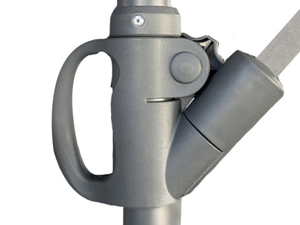 10 Ft Offset Cantilever Patio Umbrella With Crank And Tilt Adjustment For Pool, Deck, And Garden - Gray